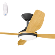 Vanga 56 DC Ceiling Fan Black with Bamboo Blades and LED Light