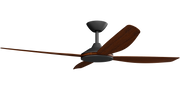 Vanga 56 DC Ceiling Fan Black with Koa Blades