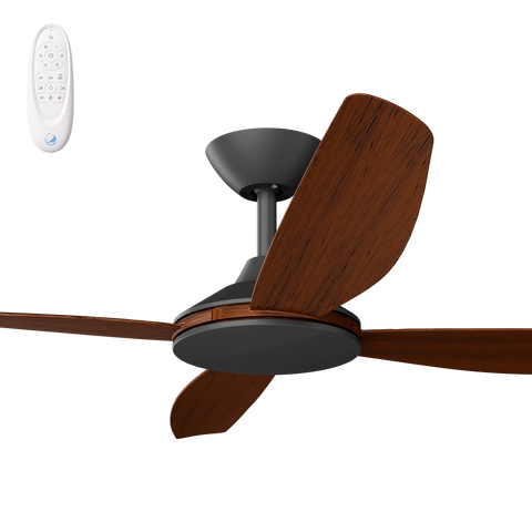 Vanga 56 DC Ceiling Fan Black with Koa Blades