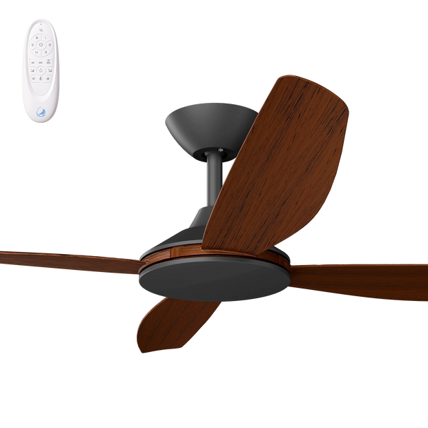 Vanga 56 DC Ceiling Fan Black with Koa Blades