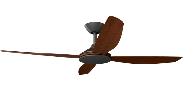 Vanga 56 DC Ceiling Fan Black with Koa Blades