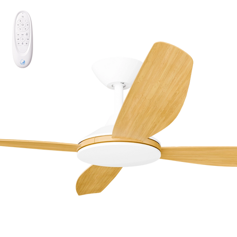 Vanga 56 DC Ceiling Fan White with Bamboo Blades