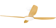 Vanga 56 DC Ceiling Fan White with Bamboo Blades and LED Light