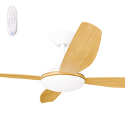 Vanga 56 DC Ceiling Fan White with Bamboo Blades and LED Light