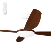 Vanga 56 DC Ceiling Fan White with Koa Blades and LED Light