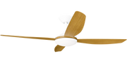 Vanga 56 DC Ceiling Fan White with Teak Blades and LED Light