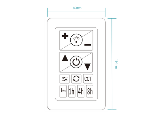 Premium WIFI DC Wall Control to suit all Martec DC WIFI & Quantum/Zoro Ceiling Fans