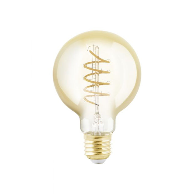 4w E27 G80 2200k- Warm White Dimmable Amber Glass
