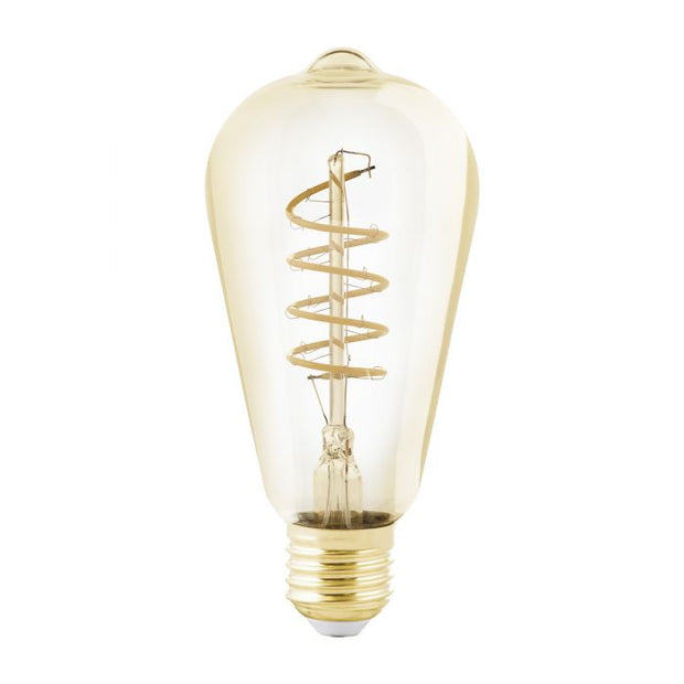 4w E27 ST64 Pear 2200k- Warm White Dimmable Amber Glass