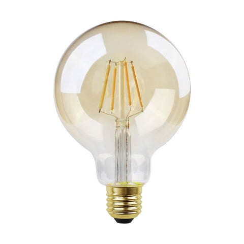 4.5w E27 G95 2200k-Warm White Step Dimmable Amber Glass