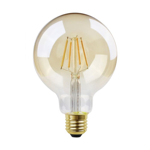 4.5w E27 G95 2200k-Warm White Step Dimmable Amber Glass