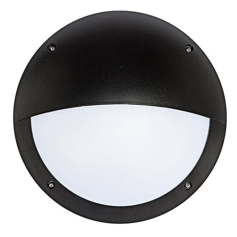 Hardy 12w LED Vandal-Proof Bunker - Black Eyelid - Lighting Superstore