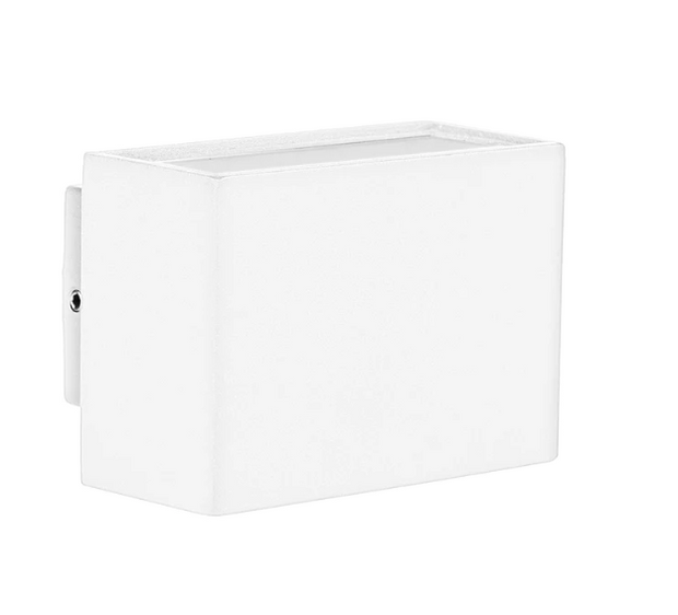 Mini Blokk Mini Up and Down Square Wall Light White 2 x 3w Built-in LED 3000k