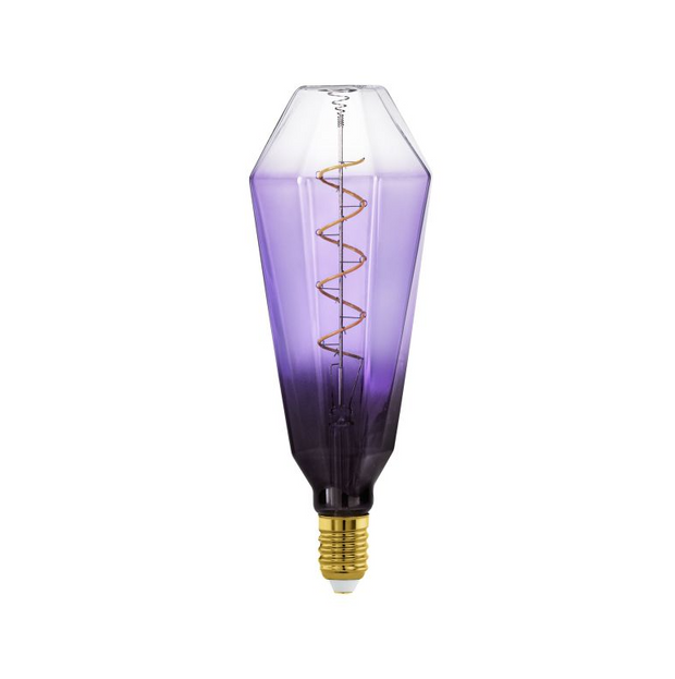 4w E27 T90 Extra Warm White Purple Transparent Glass Dimmable LED
