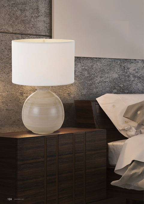 Carey Table Lamp Amber and White