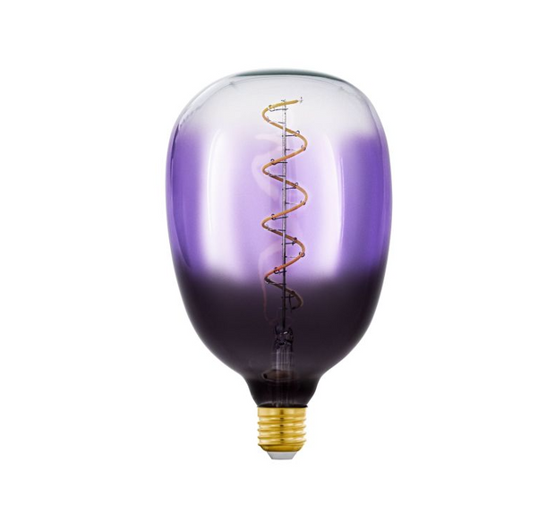4w E27 T120 Extra Warm White Purple Transparent Glass Dimmable LED