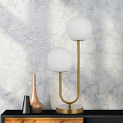 Eterna 2 Table Lamp Antique Gold and Opal
