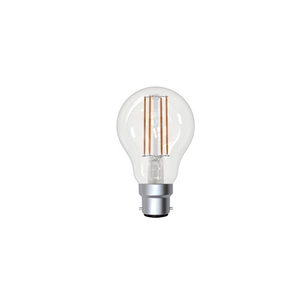7w B22 A60 Warm White Clear Dimmable LED
