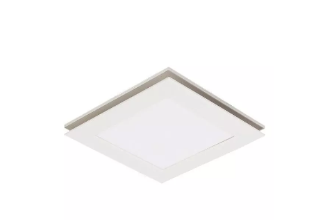Flow Square Exhaust Fan White with Light Large