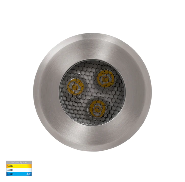 HV1841T - Split 316 Stainless Steel TRI Colour 3w LED Inground Light