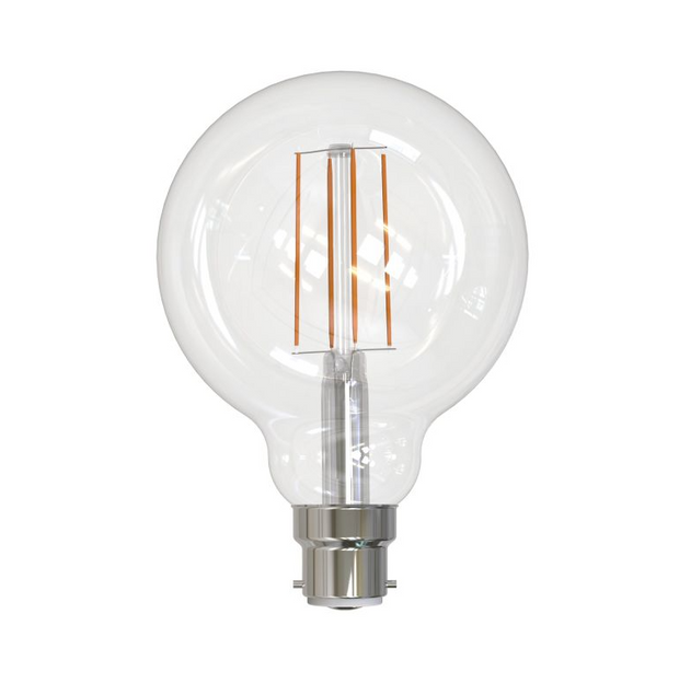 5w B22 G95 Warm White Clear Dimmable LED