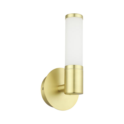 Palmera 1 Wall Light - Brass Matt Opal 1 Light