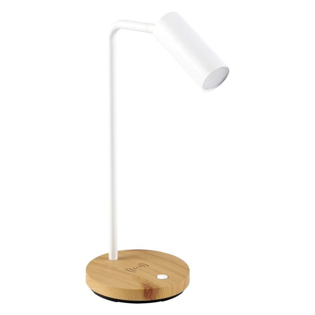 Connor White Table Lamp 4.5w with Wireless Charger