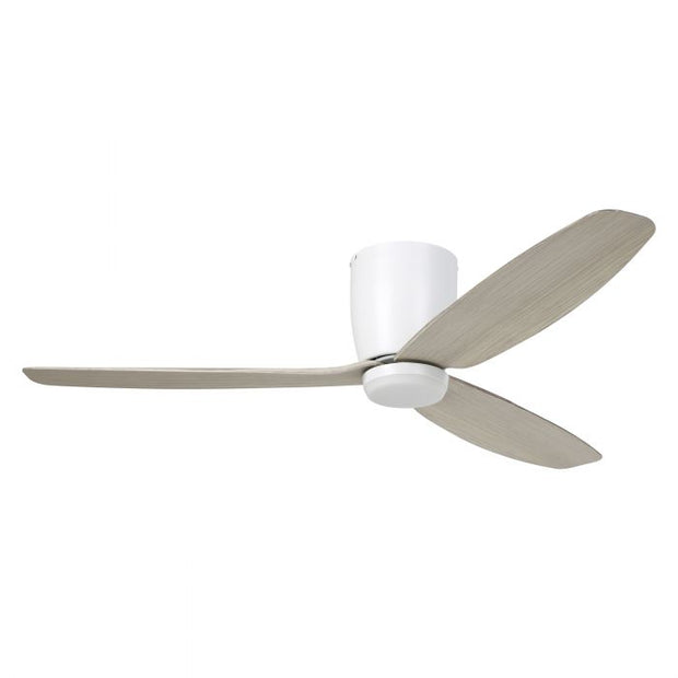 Seacliff 52 Inch White/Light Oak DC Ceiling Fan with 15w LED Tri Colour with ABS Blades