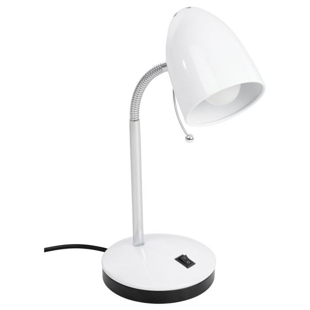 Lara White Desk Lamp with USB Charger