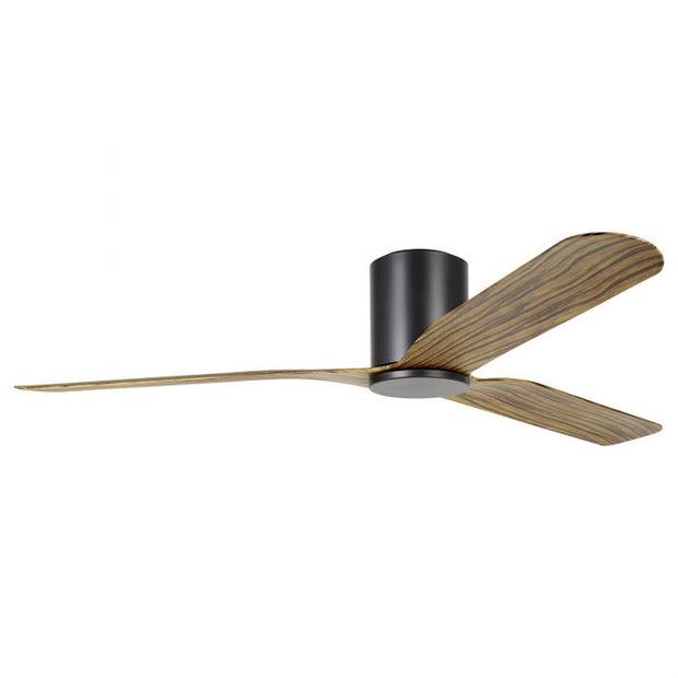 Iluka 60 Inch DC Black and ABS Timber-Look Hugger Ceiling Fan