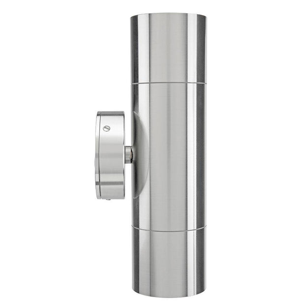 Seaford Up/Down Wall Light - Anodised Brushed Chrome - Lighting Superstore