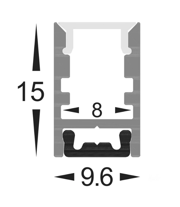 HV9693-0915-3M Alum Shallow Channel Standard Diffuser