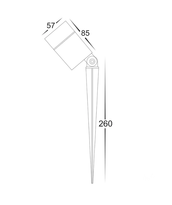 HV1429T-7W Oasis Black Built-In LED Spike Tri Colour