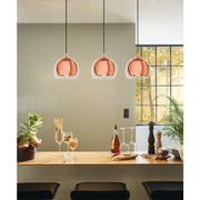 Rocamar Pendant 3 Light Bar - Copper