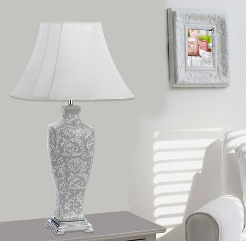 Dono 40 Grey Table Lamp with Shade
