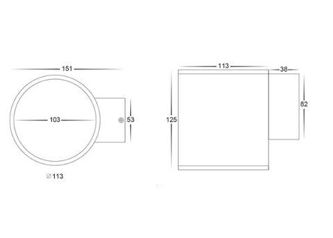 Porter 15w CCT LED IP54 Fixed Down Wall Light - White