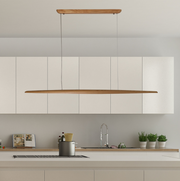 The Eastoft Hand Crafted Ash Wood 1.3m CCT LED Linear Pendant