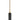 Hinkley Cedric 2L pendant, Black/Opal glass