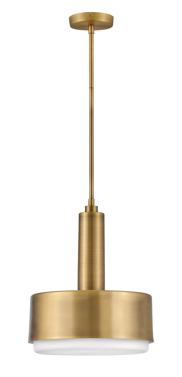 Hinkley Cedric 2L pendant, Lacquered Brass finish/Opal glass