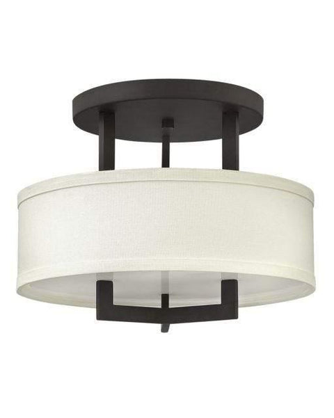 Hampton 3-Light Semi-Flush Ceiling Light - Buckeye Bronze - Lighting Superstore