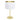 Tamaresco Table Lamps Brushed Brass White Velvet Shade