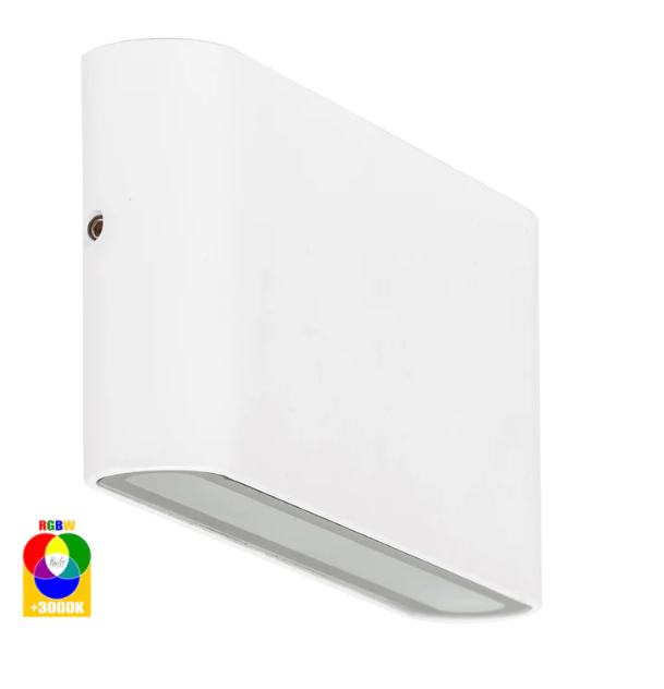 HV3644RGBW-WHT Lisse Exterior Up Down Wall Light White RGBW