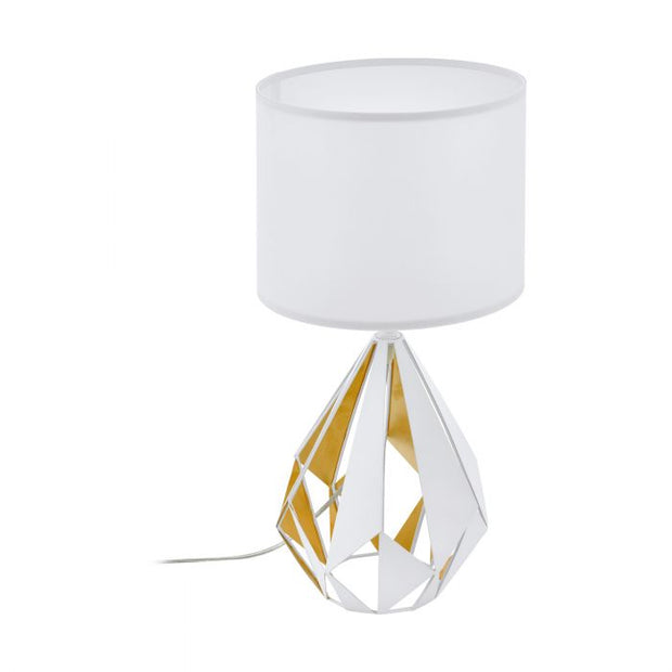 Carlton 5 White and Gold Table Lamp