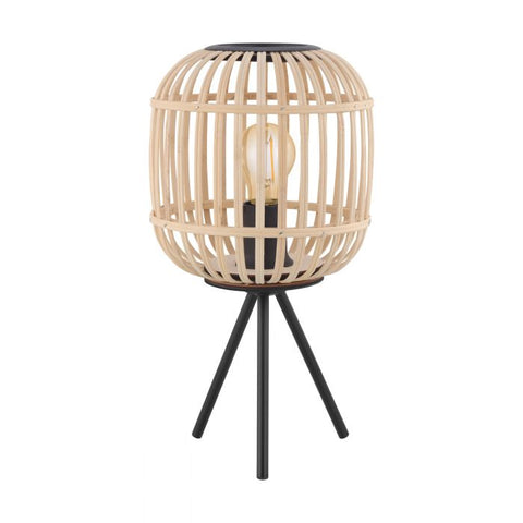 Bordesly Black with Light Wood Table Lamp