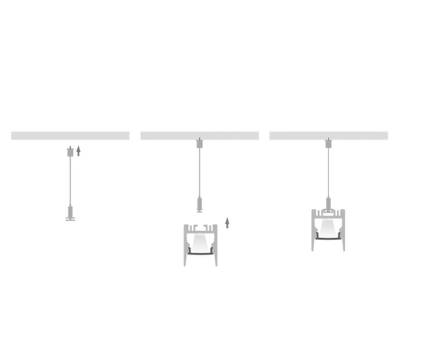 HV9693-2025-WHT - Suspended White Aluminium Profile