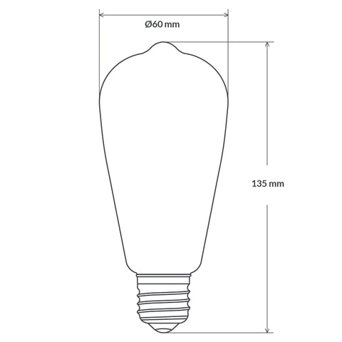 4W Edison Amber Dimmable LED Light Bulb (E27) in Extra Warm White