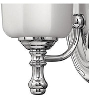 5010CM Shelly Hinkley 1lt wall bracket, Chrome, Etched Opal Glass - Lighting Superstore