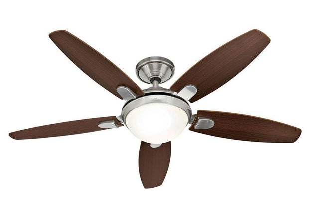 Contempo 52 Inch Brushed Nickle with Dark Walnut/ English Cherry Reversable Blades