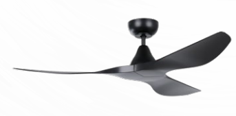 Surf 52 Inch DC Black Ceiling Fan