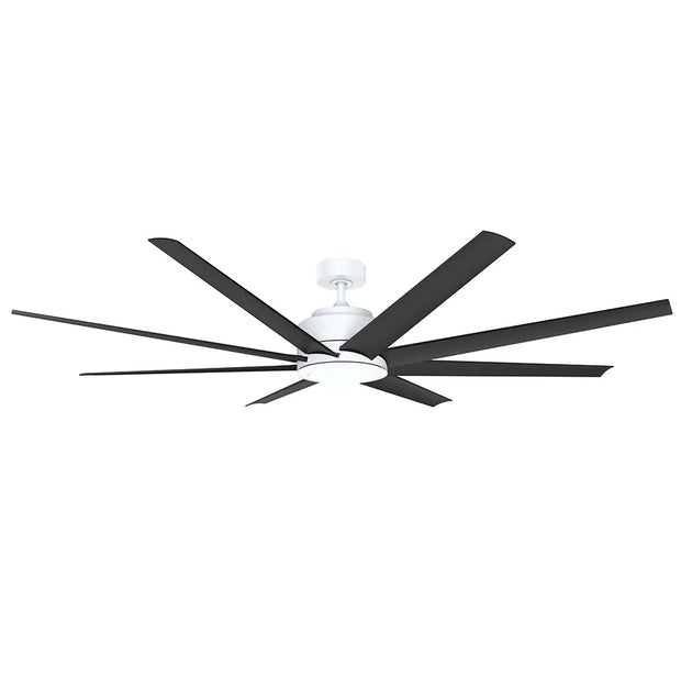 Titanic 72 DC Ceiling Fan LED White with Black Blades